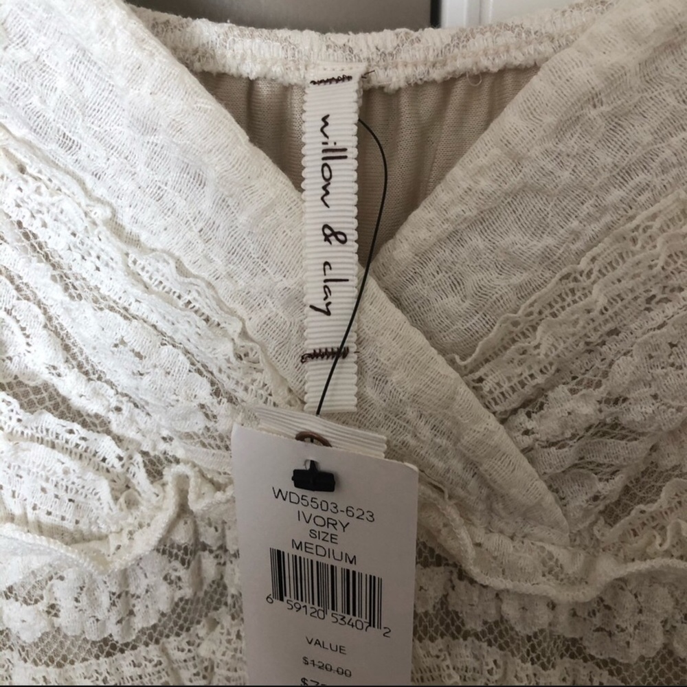 Willow & Clay Ivory Maxi Dress M